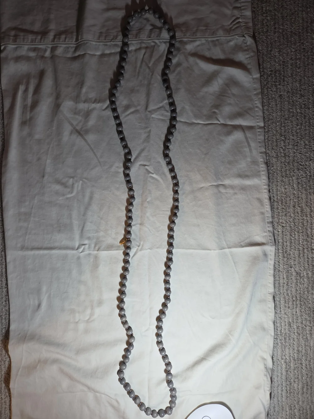 Plunder Gray Beaded Long Necklace